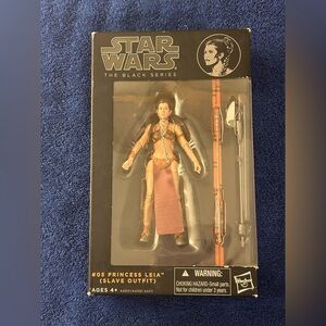 Star Wars The Black Series #05 Princess Leia (Slave Outfit) 6-inch figure. NIB.